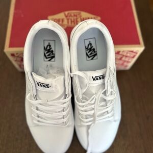 Brand new/never worn Vans Men's All-White Sneakers